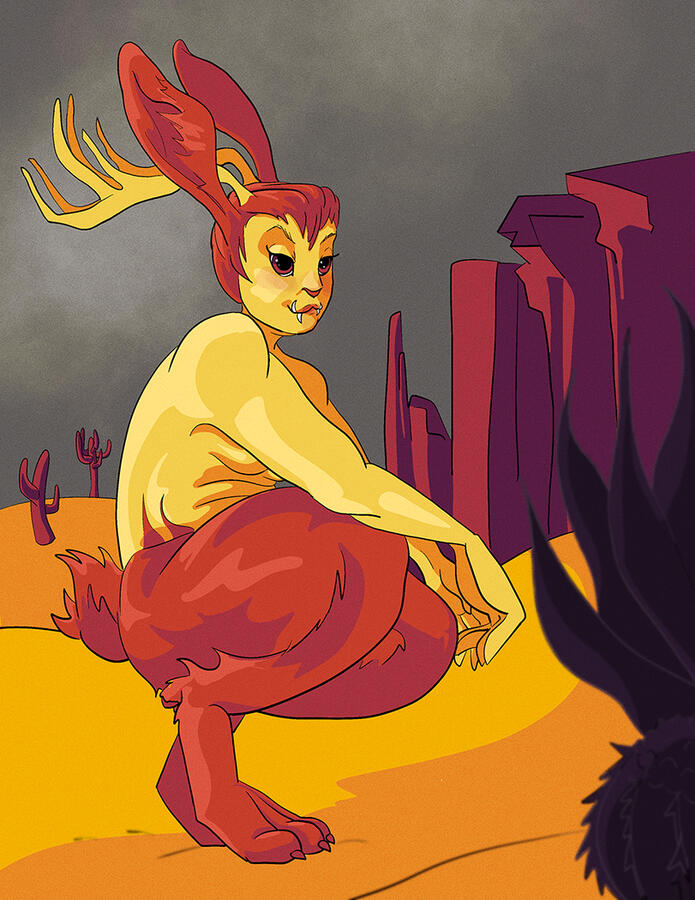 Cryptid Pinup 1: Jackalope