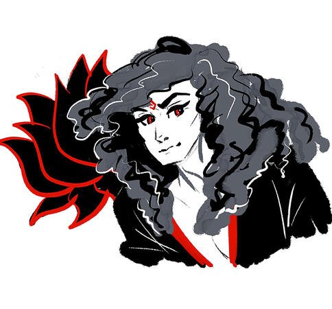 Binghe Black Lotus Sticker